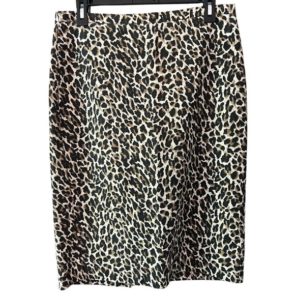 J.Crew Leopard Print Pencil Skirt Size 6 - Picture 1 of 4